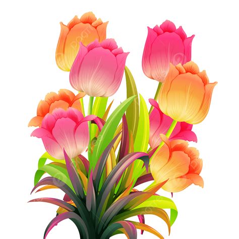 Spring Flowers Bouquet Clipart Little Acre Flowers