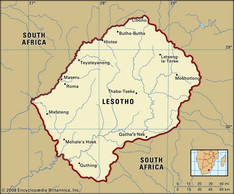 Lesotho | Population, Size, Capital, Map, Language, People, & Flag ...
