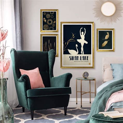 Poster Kubistika - Swan Lake | wall-art.com