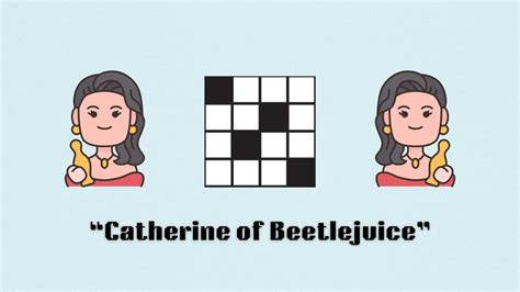 'Catherine of Beetlejuice' NYT Mini Crossword puzzle clue answer and hints