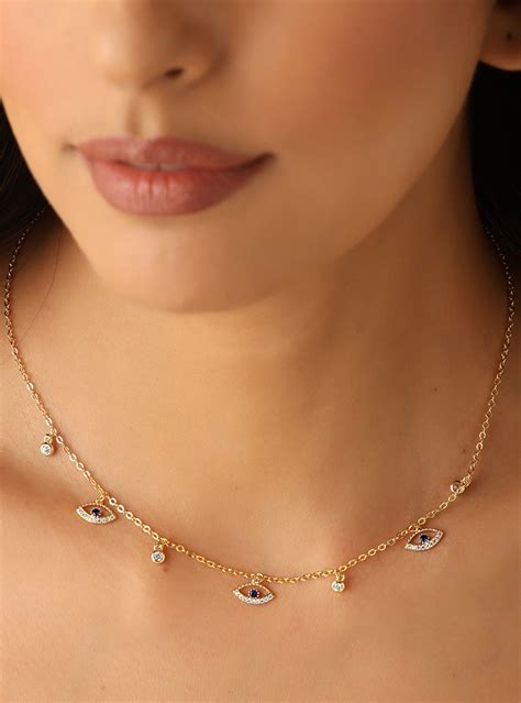 Multi Evil Eye Charms Necklace