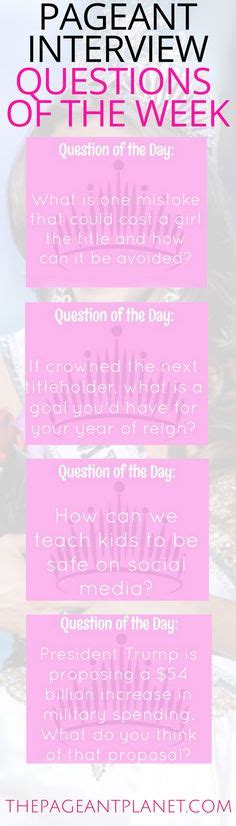 Image result for Pageant Questions