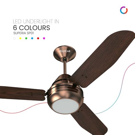 Polycab Superia SP01 1200mm Premium Underlight Ceiling fan (Antique Co ...