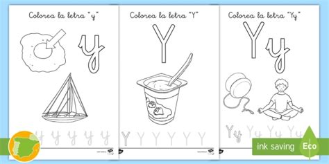 Hoja de colorear: La letra y (teacher made)