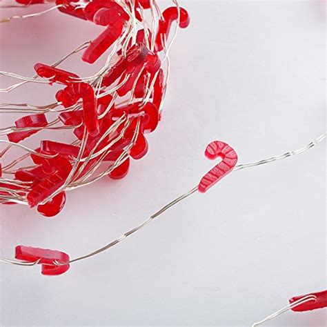 Lidore Micro Led 120 Cane Xmas Lights Red Color Power | Desertcart INDIA