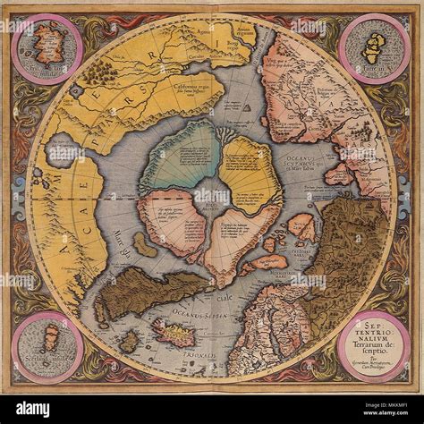 North pole map hi-res stock photography and images - Alamy