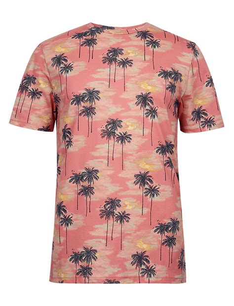 Buy Pure Cotton Hawaiian Print T-Shirt at Marks & Spencer