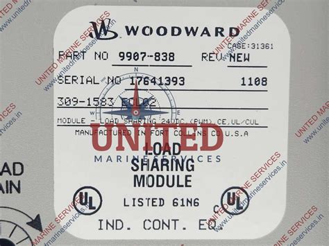 WOODWARD 9907-838 LOAD SHARING MODULE REV. NEW | United Marine Services