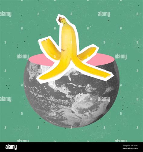 Contemporary art collage, modern creative design. Idea, inspiration, saving environment, ecology ...
