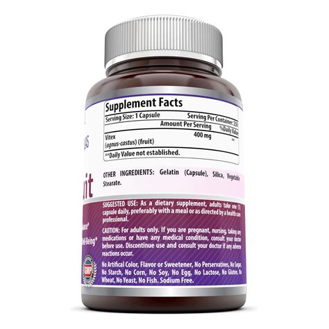 Amazing Nutrition Amazing Formulas Vitex Fruit - 400 Mg, 250 Capsules ...