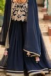 Buy Blue Georgette Tassels, Embroidery Sweetheart Khwaab Floral Kurta ...