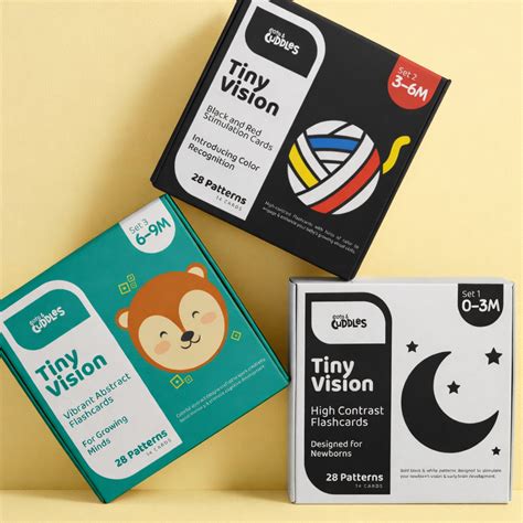 Visual Stimulation Flashcards for Babies 0- 12 months (Set of 3 ...