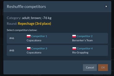 How to reshuffle competitors in a double elimination bracket ...
