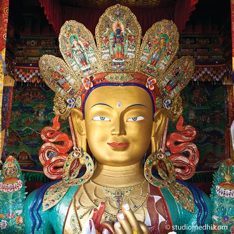 Ladakh - Maitreya Buddha at Thiksey Monastery (Colour) (with Frame ...