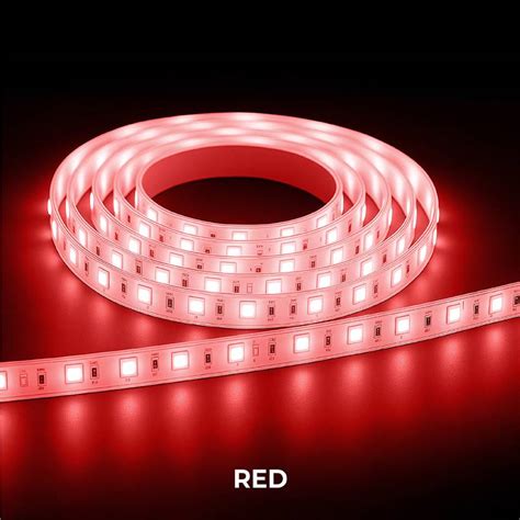Nortek Regalia 5 Meter Red LED Strip Lights 4040, 60 LEDs Per Meter ...