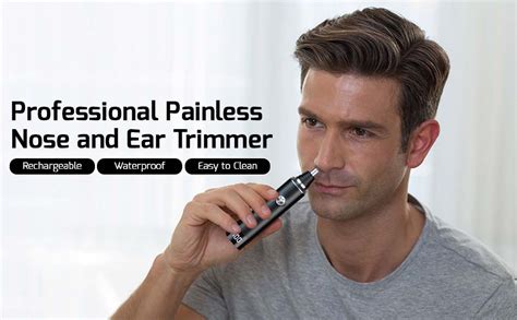 Professional Painless Nose and Ear Trimmer, Rechargeable USB Razor ...