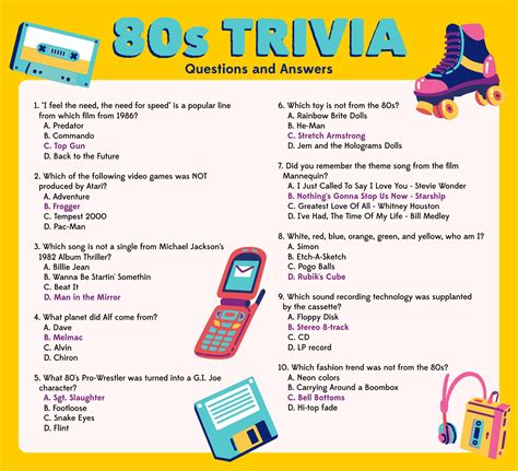 80'S Trivia Questions And Answers Printable