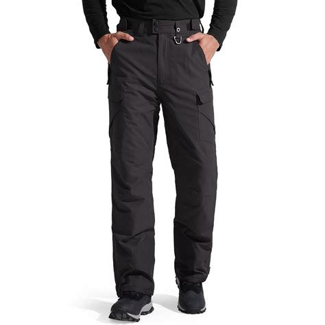 FREE SOLDIER Men's Waterproof Snow Insulated Pants Winter Skiing ...