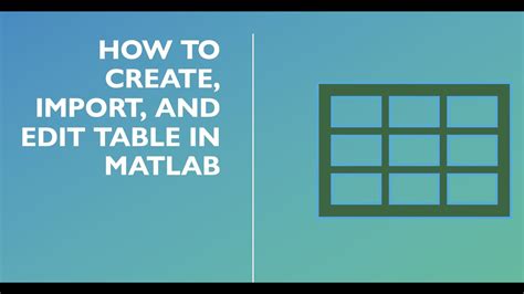 Image result for MATLAB CreateTable