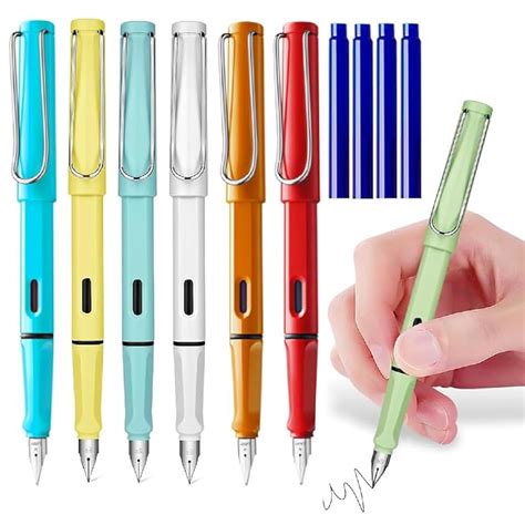 SUPER TOY Fountain Pen for Students with 4 Ink Cartridge Refills – Ink ...