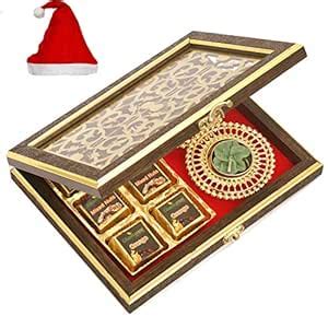Ghasitaram Gifts Christmas Gifts Wooden Lazer 6 pcs Assorted Chocolates ...