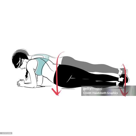 Workout Forearm Plank Hip Dips Twist Exercise High-Res Vector Graphic ...