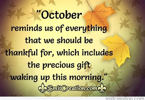 October Month Wishes Quotes Images - SmitCreation.com