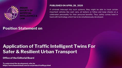 Position Statement on Application of Traffic Intelligent Twins For ...