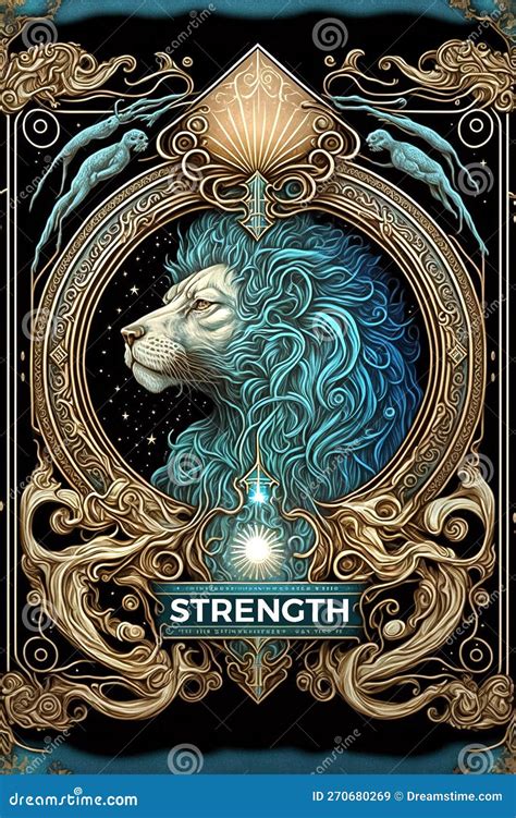 Strength Tarot Card Major Arcana Rider Waite Smith Royalty-Free Stock ...