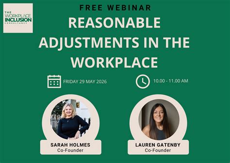 Free Webinar: Reasonable Adjustments in the Workplace | TWIC