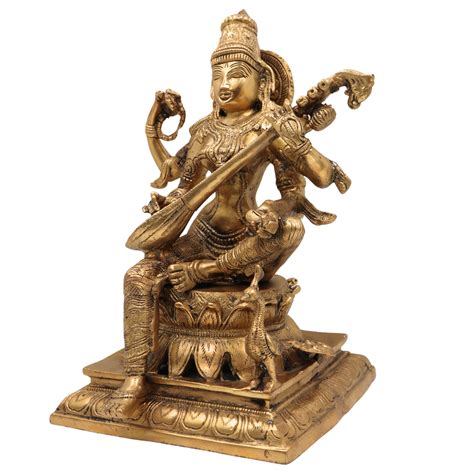 brass idol, hindu god statue, pooja murti, home temple decor, spiritual ...