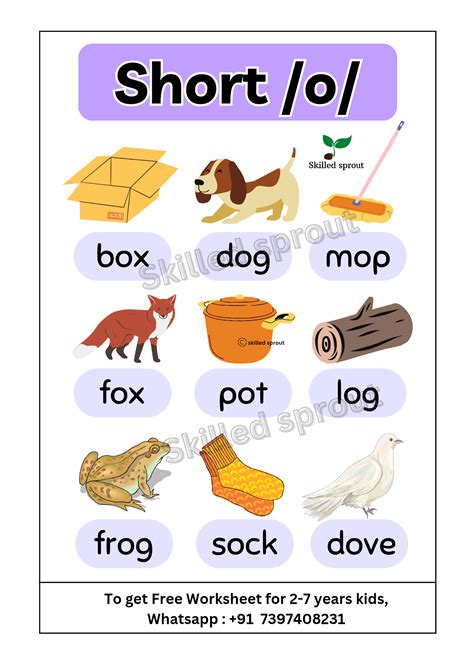 Short o vowel words list letter o sound words list for kids – Artofit