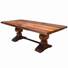 Rustic Trestle Dining Room Tables by Large Rustic Reclaimed Wood Trestle Pedestal Dining Rustic Trestle Dining Room Tables