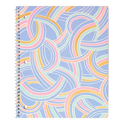 Mintgreen Spiral Notebook, Wide Ruled, 80 Recycled Sheets, 8×10, Multicolor