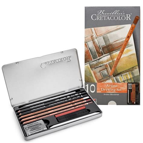 htconline.in| Cretacolor Artino Drawing Set Of 10 - Tin Box - htconline.in