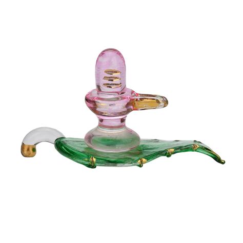 Somil Round Festive Holy Shivling On Ficus Religiosa Statue (Glass, 4.2 ...