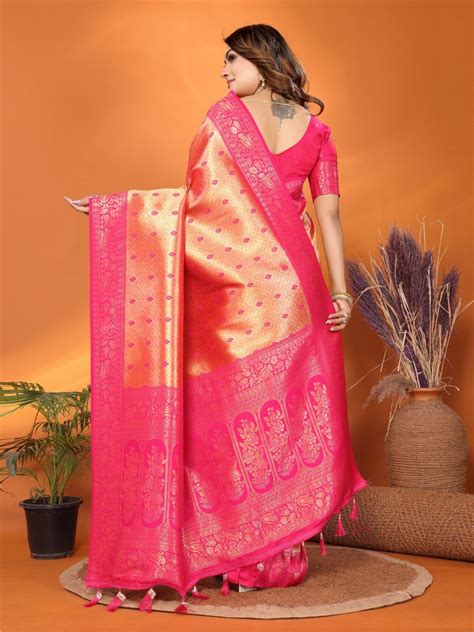 Handloom Tissue Silk Sarees with all over Zari Weaving