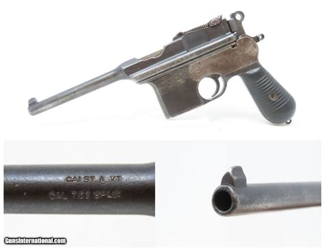 Spanish ASTRA Model 900 Copy of MAUSER C96 Broomhandle Pistol PRE-WWII ...