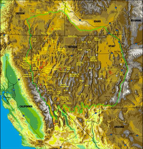 Great Basin Map Great Basin National Park Data