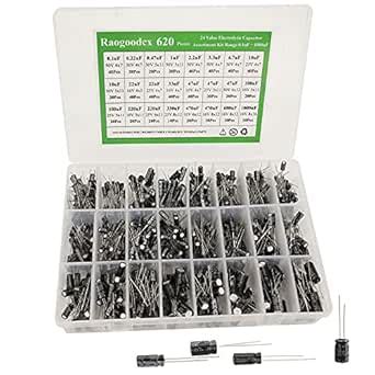 620Pcs Aluminum Electrolytic Capacitor Assortment Kit 24 Kinds ...