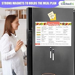 CLICKEDIN Smart Magnetic Weekly Meal Planner for Whole Week, Covers All ...