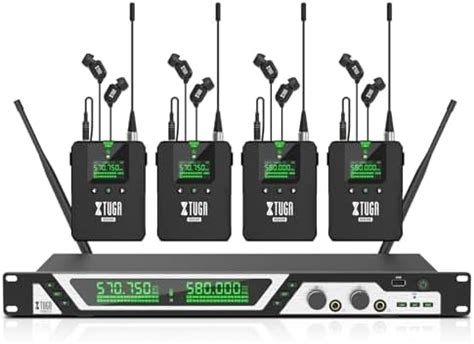 XTUGA SEM200 2 Channel Stereo Wireless in Ear Monitor System 2 ...