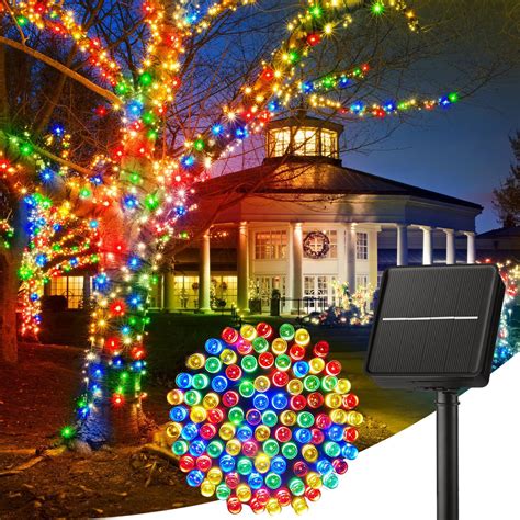 Solar String Lights for Outside, 12M 100 LED Christmas Solar String ...