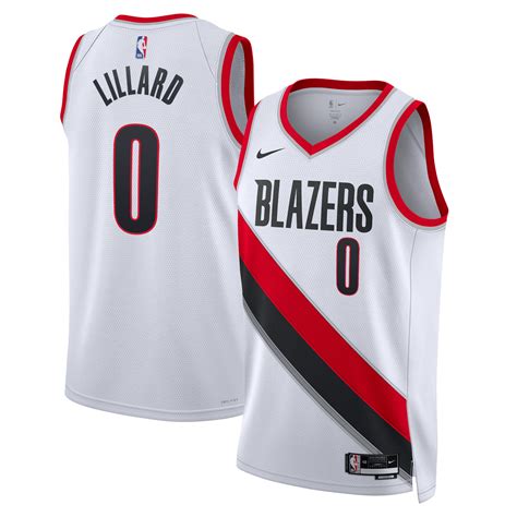 Mens Portland Trail Blazers Damian Lillard 2022/23 Association Edition ...