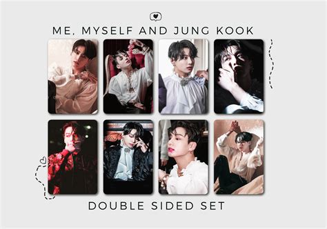 SET 8 Jungkook BTS Photocard Me Myself and Jung Kook Behind - Etsy UK