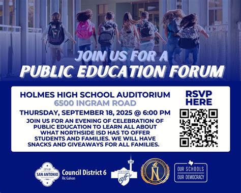 Northside Public Education Forum , Holmes High School, San Antonio, 18 ...