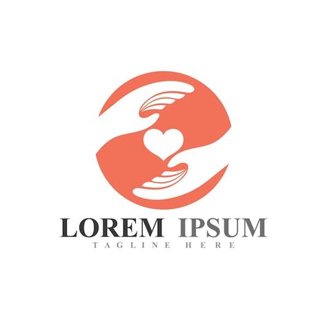 Hand care love logo and symbol vector image | Premium Vector