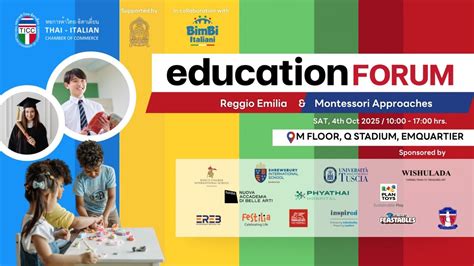 EDUCATION FORUM - REGGIO EMILIA & MONTESSORI APPROACHES, M Floor, Q ...