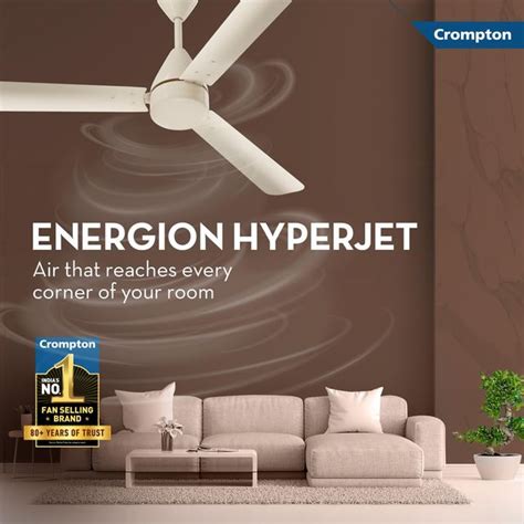 Buy Crompton Energion Hyperjet 5 Star 1200mm 3 Blade BLDC Motor Ceiling ...
