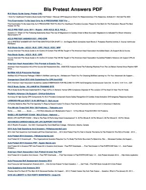 Bls Pretest - Fill Online, Printable, Fillable, Blank | pdfFiller